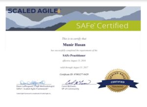 SAFe certificate